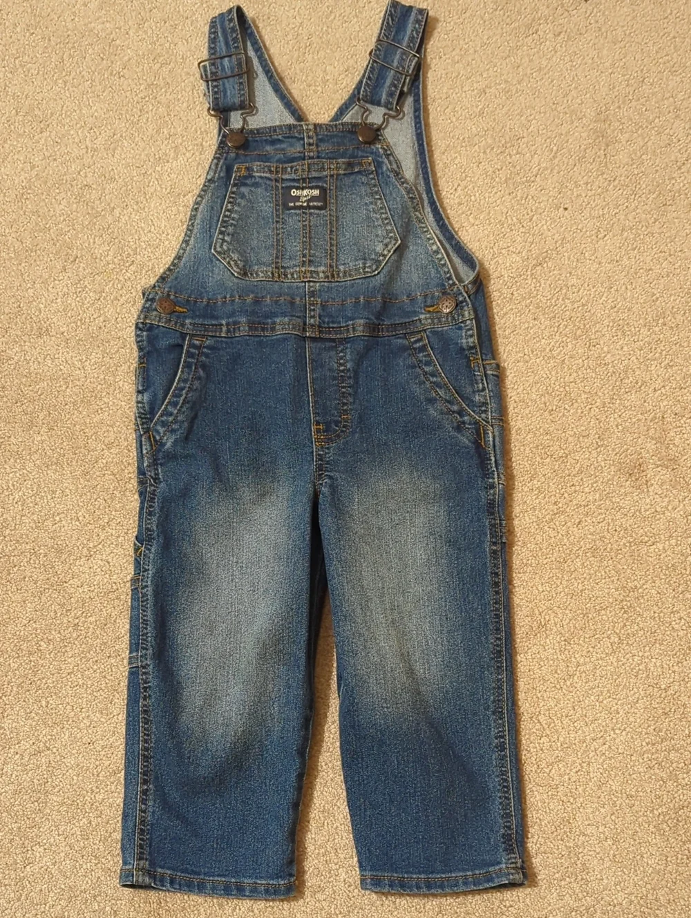 OshKosh B'gosh Denim Bib Detail - Blue